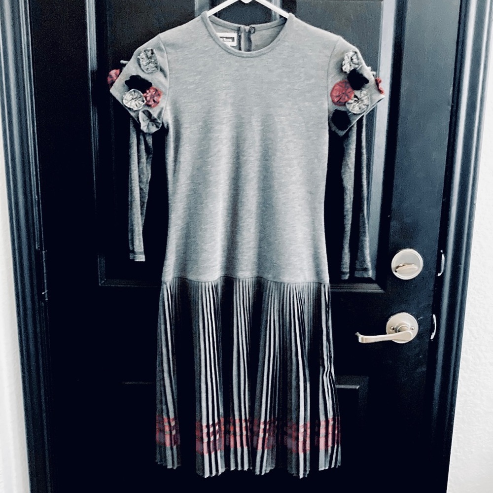 Roberta di Roma Italy 🫧Girls Charcoal Grey Ling Sleeve Dress Sz 10